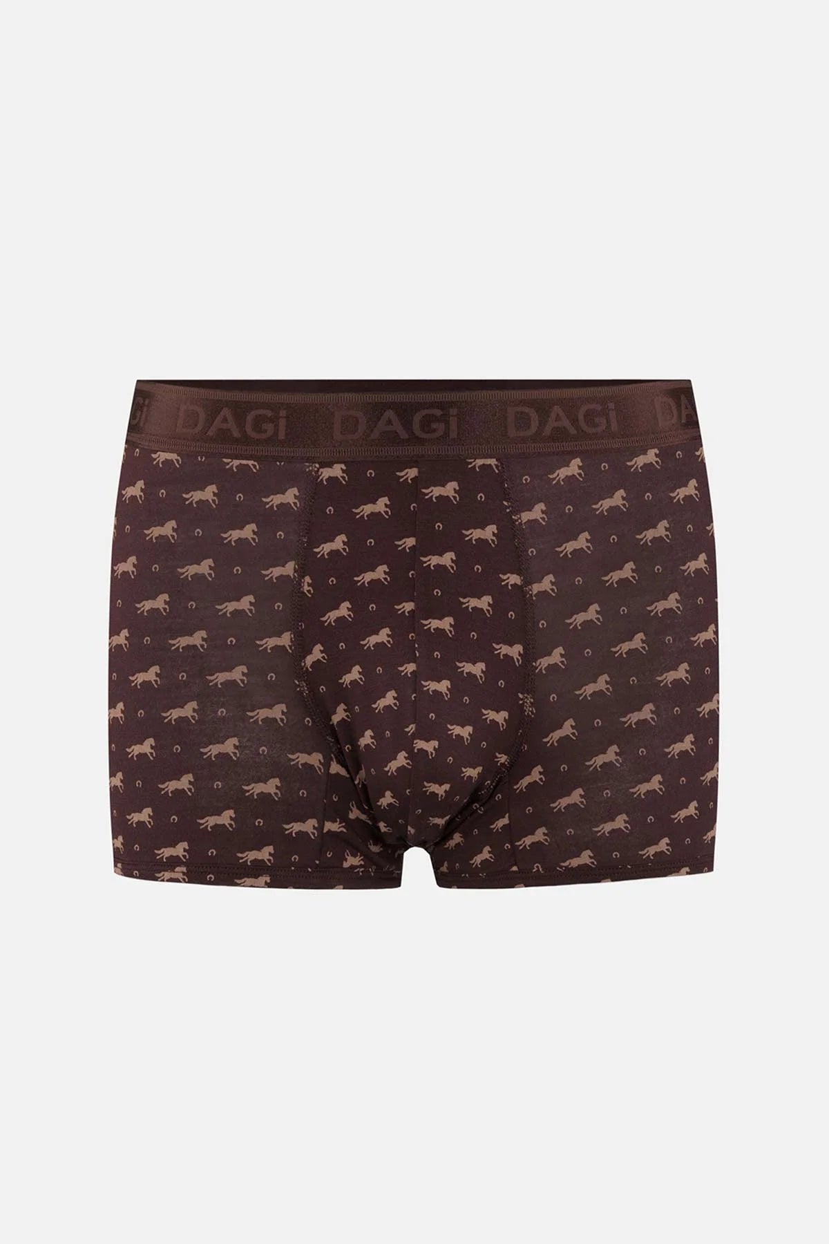 Bordo-kahve 3'lü Desenli Micro Modal Boxer