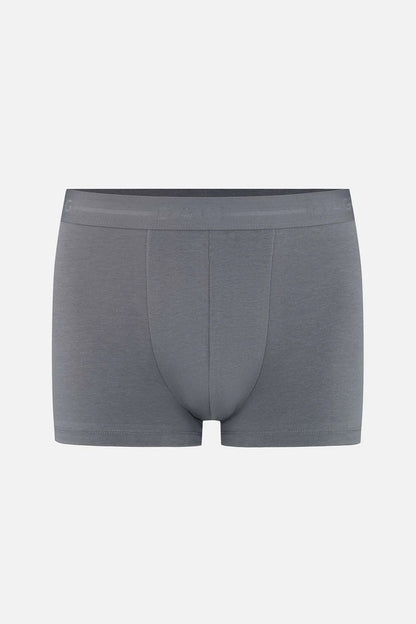 Gri-siyah 3'lü Desenli Pamuk Boxer