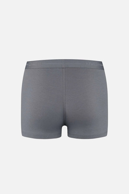 Gri-siyah 3'lü Desenli Pamuk Boxer