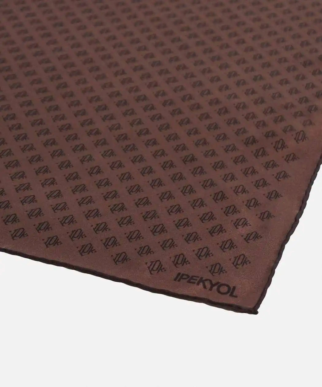 Kahverengi %100 Ipek Monogram Baskılı Eşarp I00000082044074 | Ipekyol