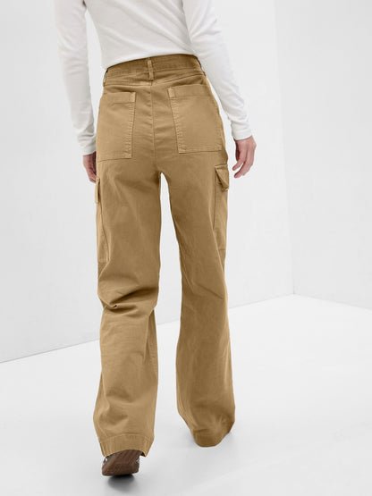 Bej Loose Khaki Kargo Washwell™ Pantolon