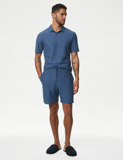 Supima® Cotton Polo Yaka Pijama Üstü
