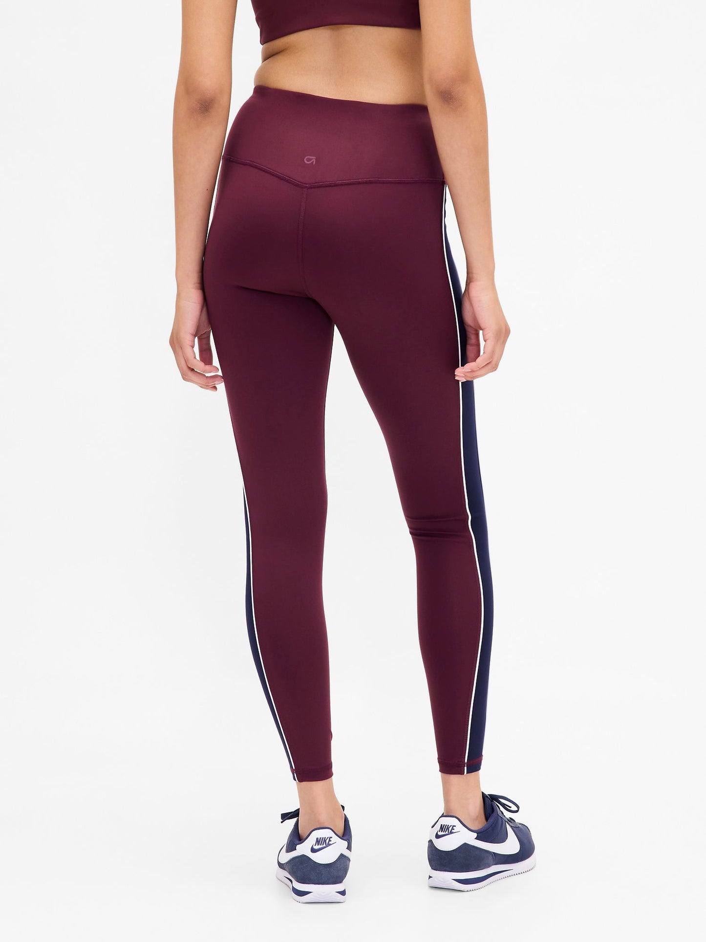 Bordo Gapfit High Rise Power Full Length Stripe Tayt