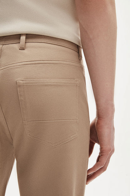 Tween Super Slim Fit Bej Diyagonel Chino Pantolon