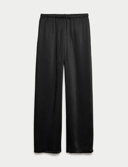 Saten Geniş Paça Pantolon