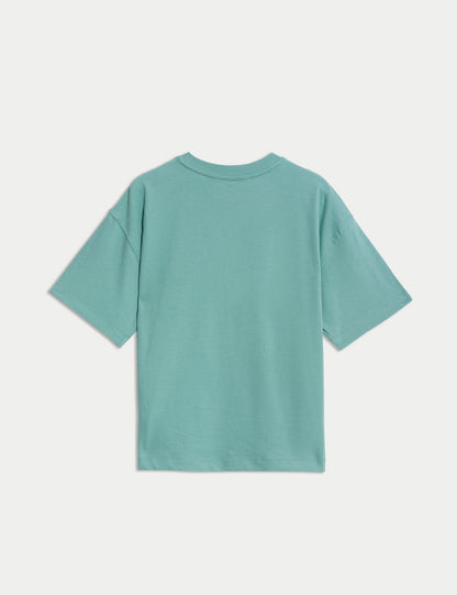 Saf Pamuklu Kısa Kollu T-shirt (2-16 Yaş)