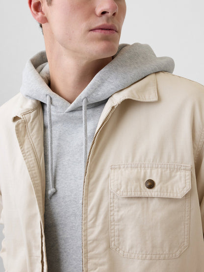 Krem Relaxed Ripstop Utility Ceket