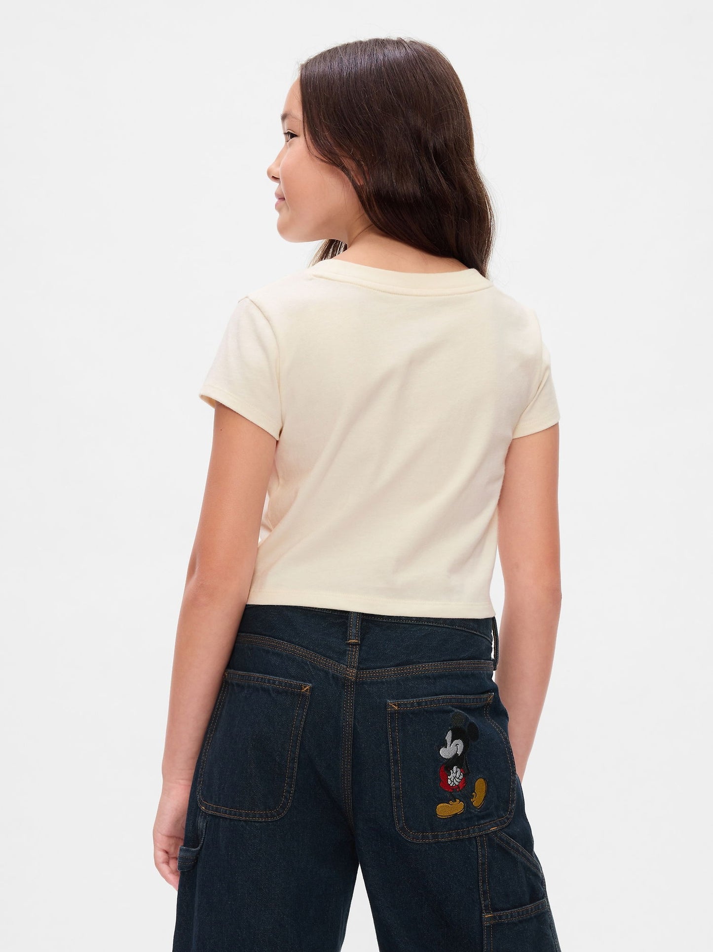 Kırık Beyaz Gap × Disney Işlemeli T-shirt