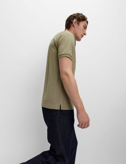 Cotton Rich Jakarlı Fermuarlı Polo Yaka Tişört