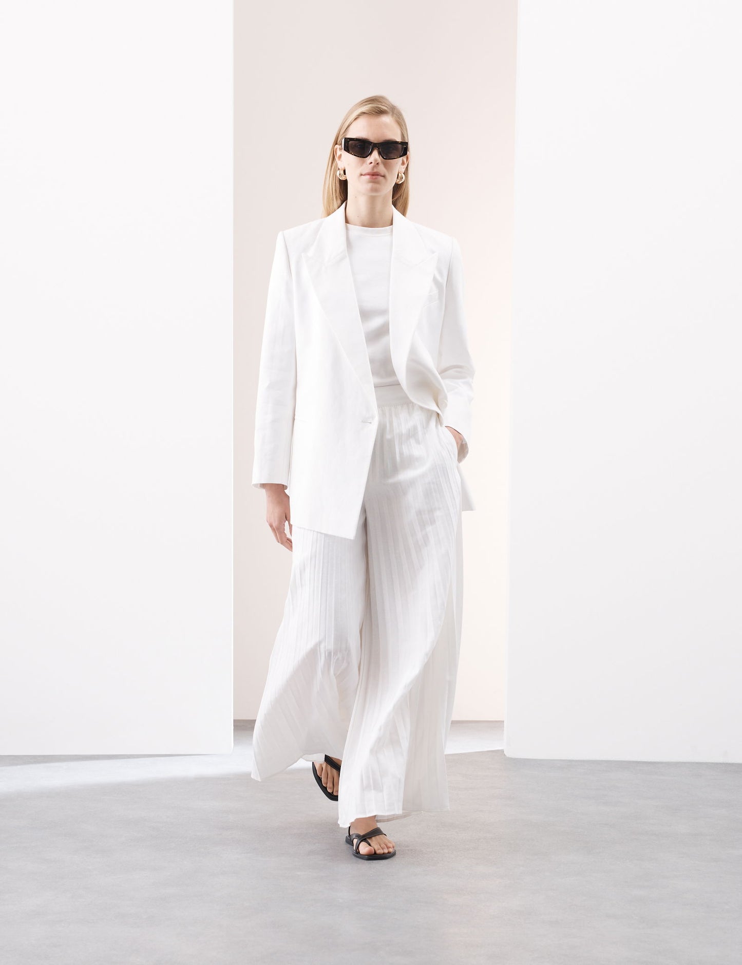 Linen Pleat Pantolon