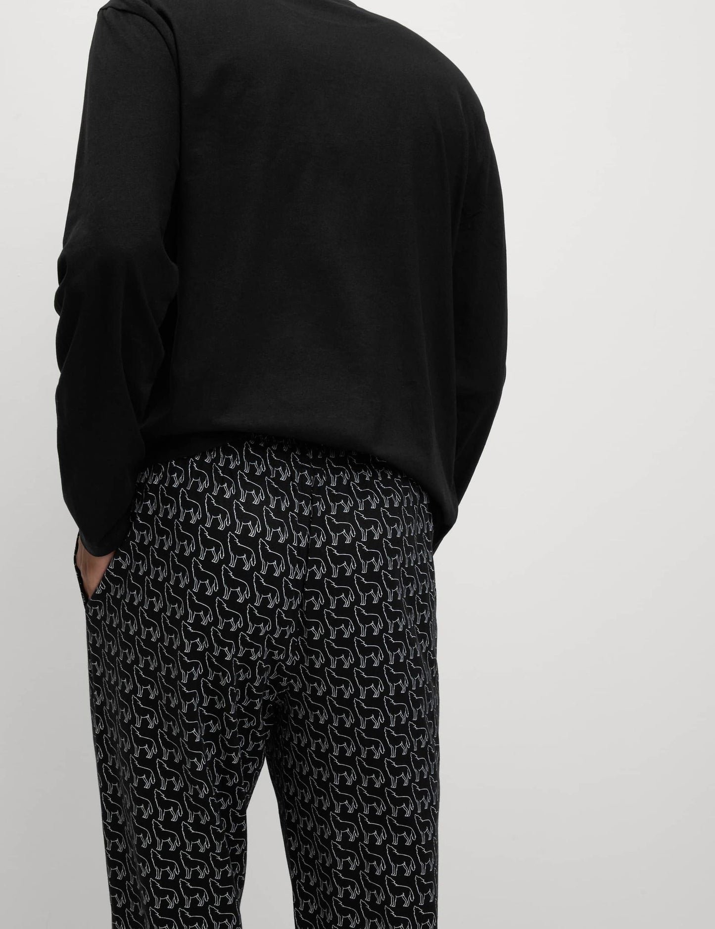 Saf Pamuklu Desenli Pijama Takımı