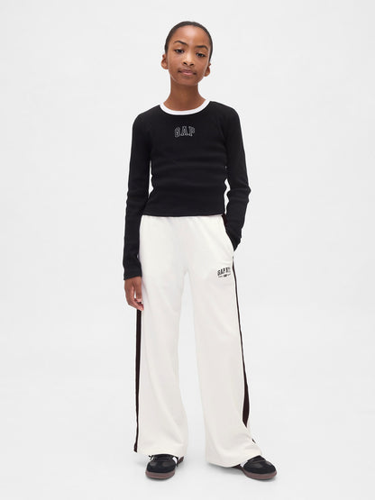 Beyaz Vintagesoft Baggy Gap Logo Pantolon