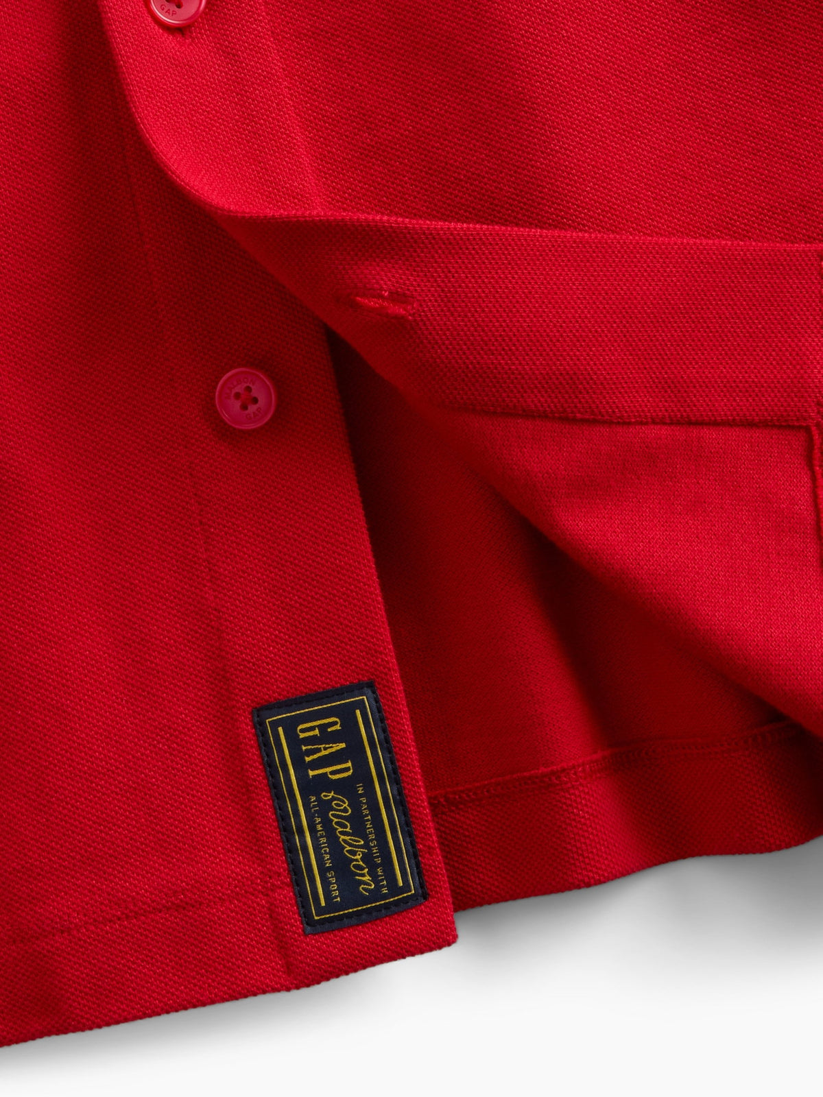 Kırmızı Gap × Malbon Pique Polo Over Gömlek