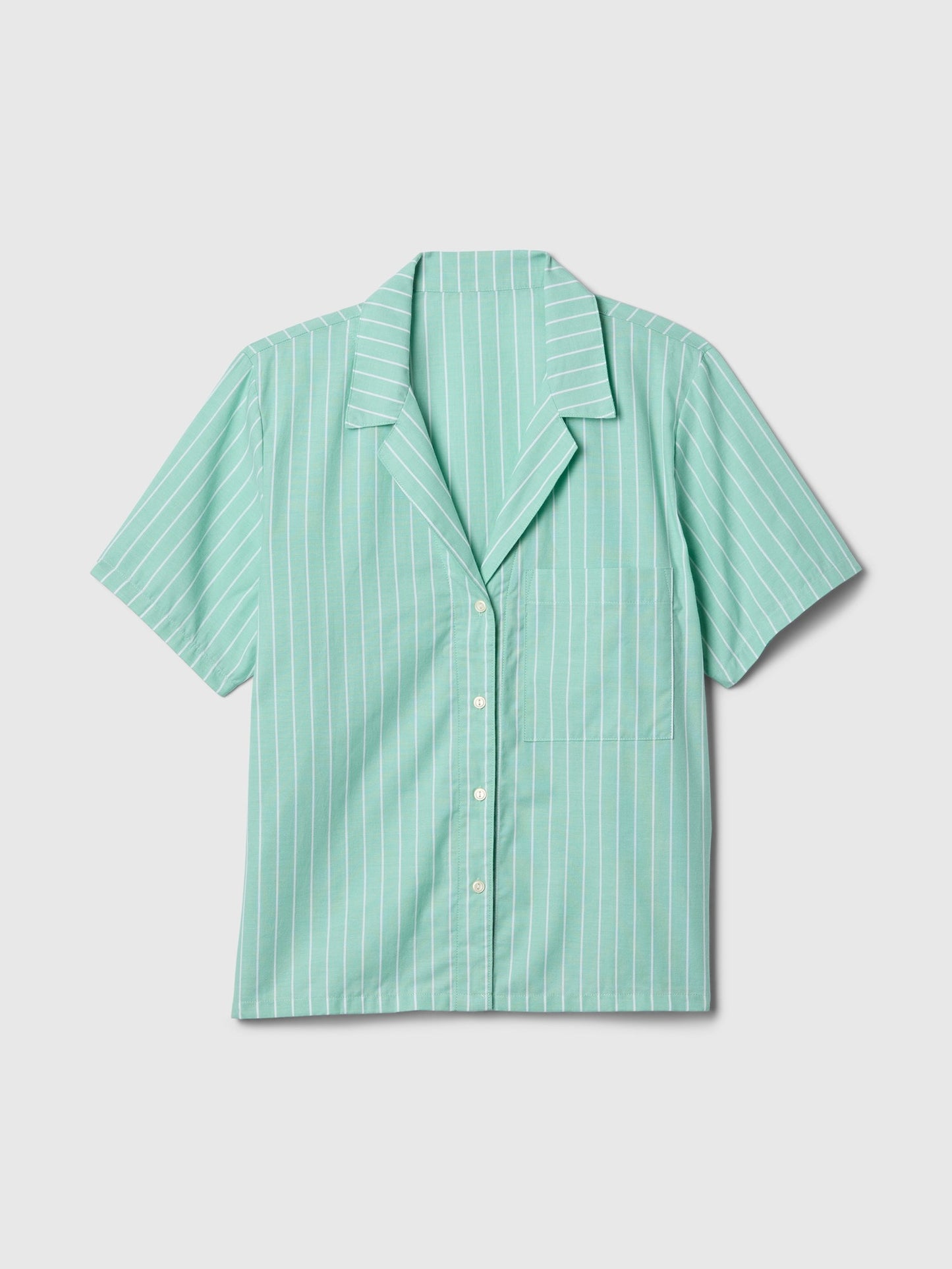 Yeşil Poplin Pijama Üstü