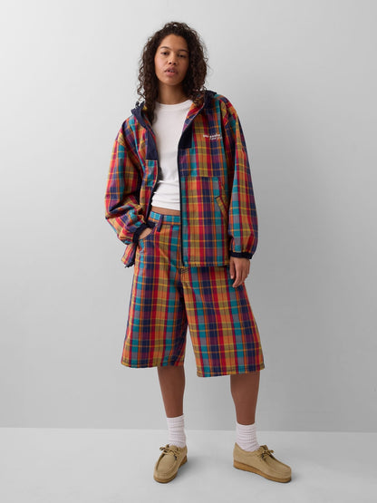 Çok Renkli Gap × Awake Ny Kareli Kanvas Baggy Şort