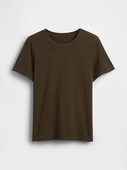 Kahverengi Organik Pamuk Vintagesoft T-shirt