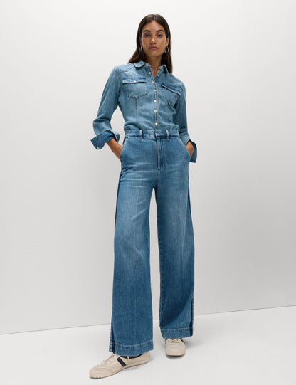 Wide Leg Denim Pantolon