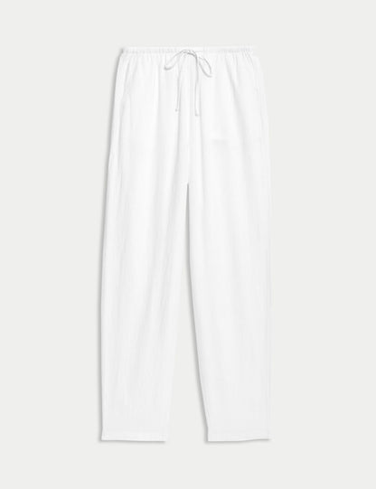 Tapered Fit Keten Pantolon