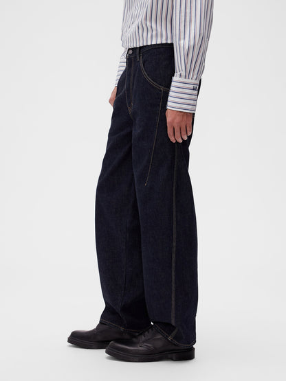 Koyu Mavi Gapstudio Seamed Straight Jean Pantolon
