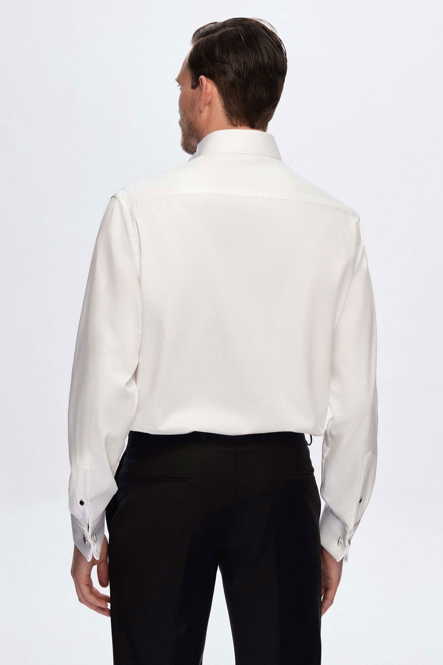 Damat Comfort Beyaz Düz %100 Pamuk Nano Care Smokin Gömlek