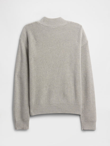 Gri Half-zip Mockneck Kazak