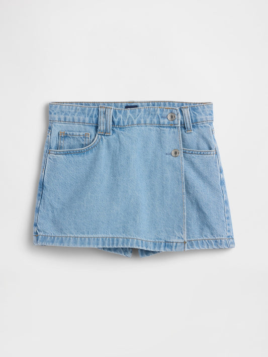 Açık Mavi Denim Şort Etek