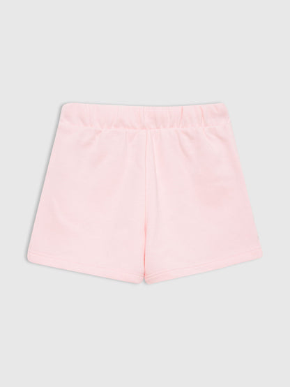 Açık Pembe Gap Logo Fransız Havlu Kumaş Şort
