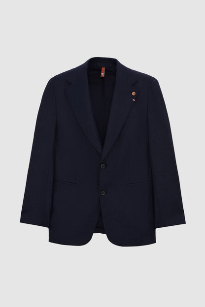 Damat Regular Fit Lacivert Düz Kumaş Ceket