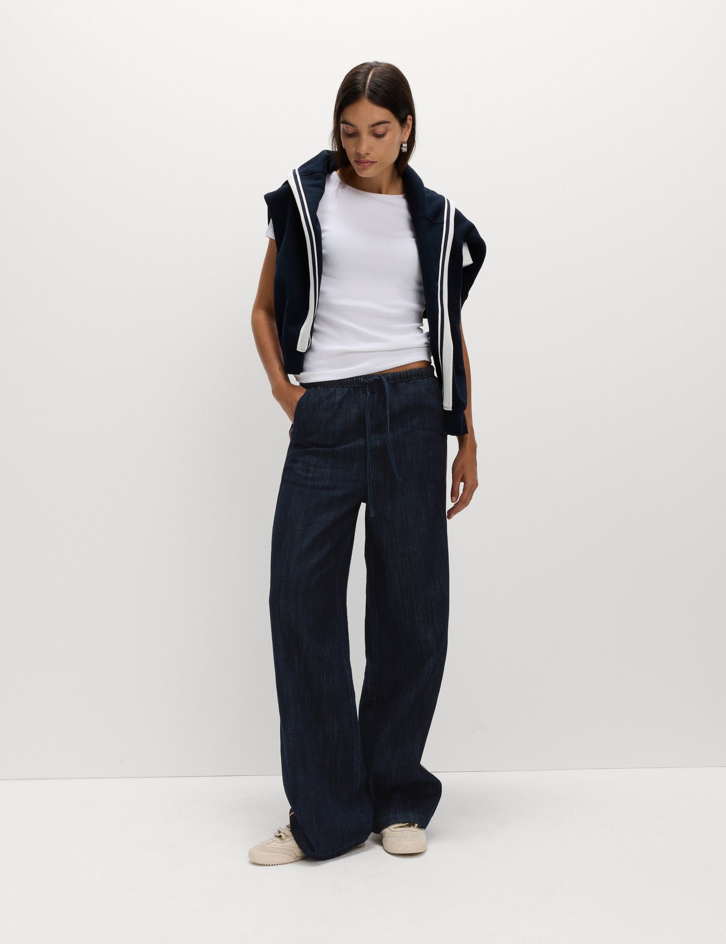 Denim Geniş Paça Pantolon