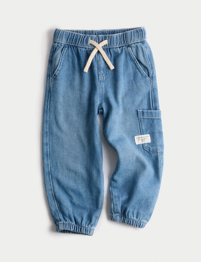 Relaxed Denim Kargo Jean (2-8 Yaş)