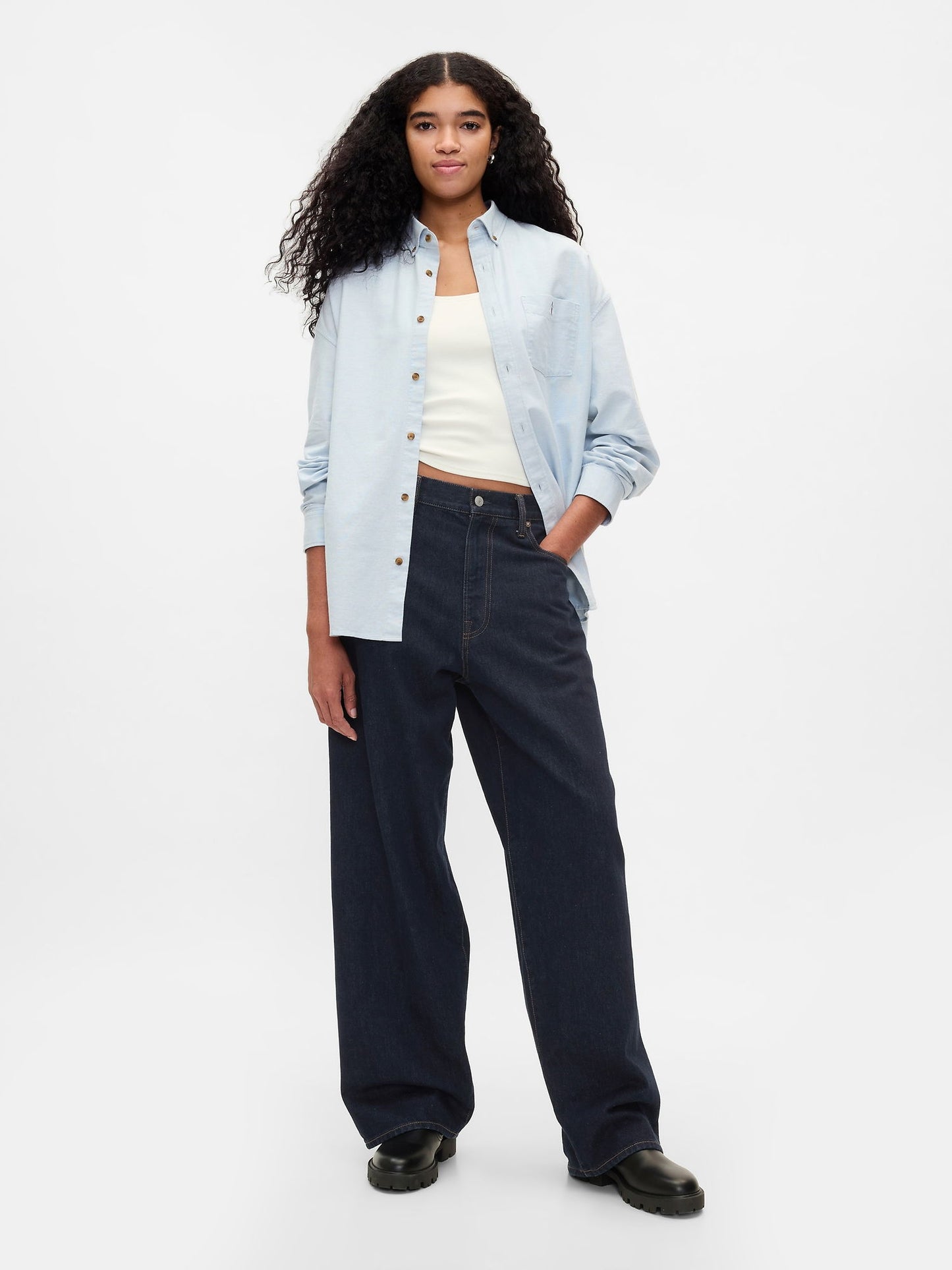 Lacivert Gap × Disney Extra Baggy Jean Pantolon