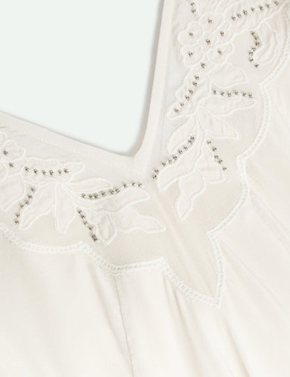 Regular Fit Desenli Midi Elbise
