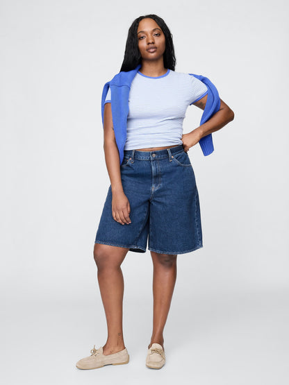Mavi 11 Mid Rise Longline Denim Şort