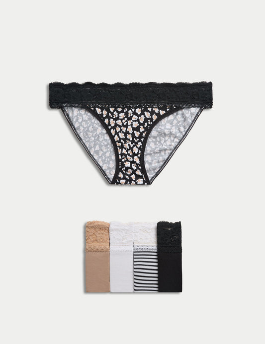 5'li Dantel Detaylı Bikini Külot Seti