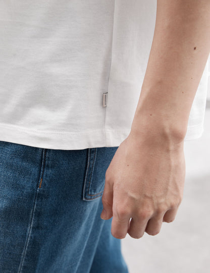 Saf Supima Pamuklu Oversize T-shirt