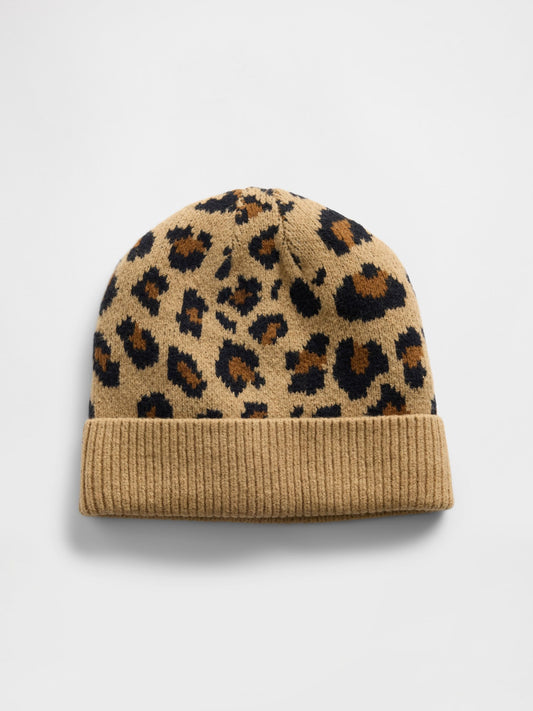 Kahverengi Cashsoft Leopar Bere