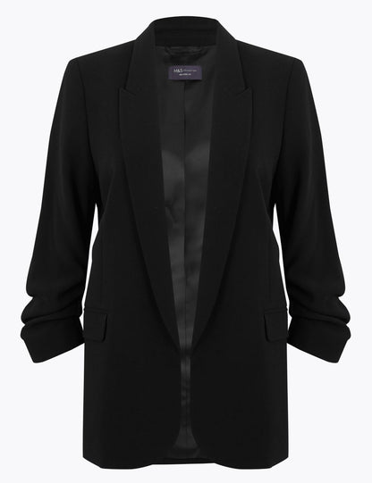 Relaxed Fit Büzgü Detaylı Blazer Ceket
