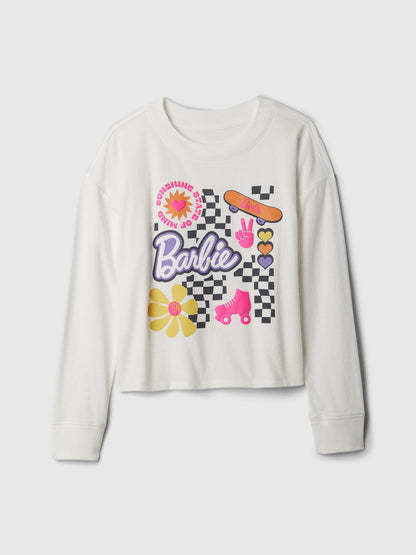 Kırık Beyaz Barbie Grafikli T-shirt