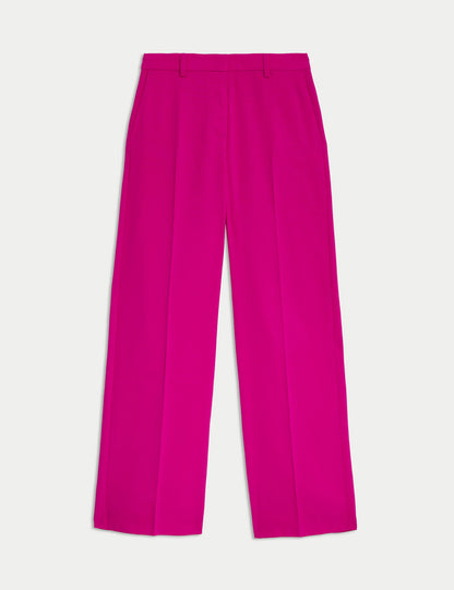 Yüksek Bel Straight Leg Pantolon