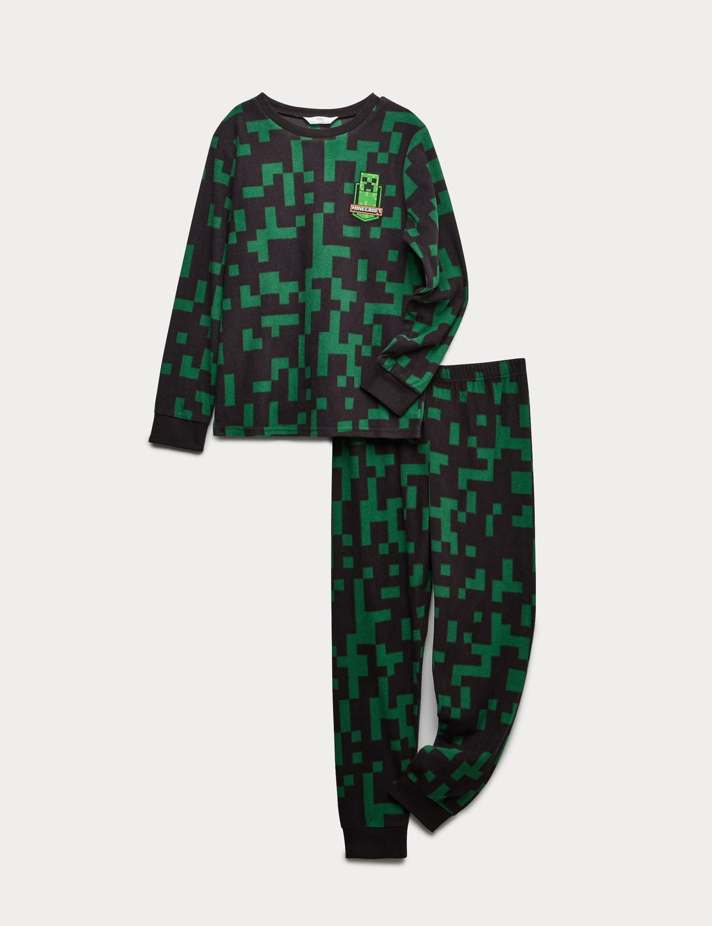 Minecraft Baskılı Pamuklu Pijama Takımı (3-16 Yaş)