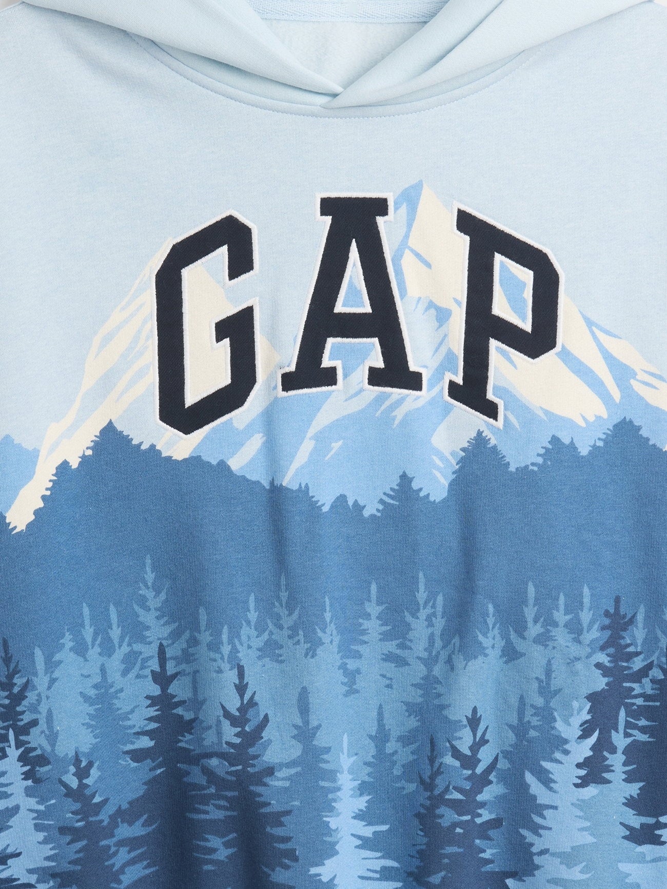Mavi Grafik Baskılı Gap Logo Sweatshirt