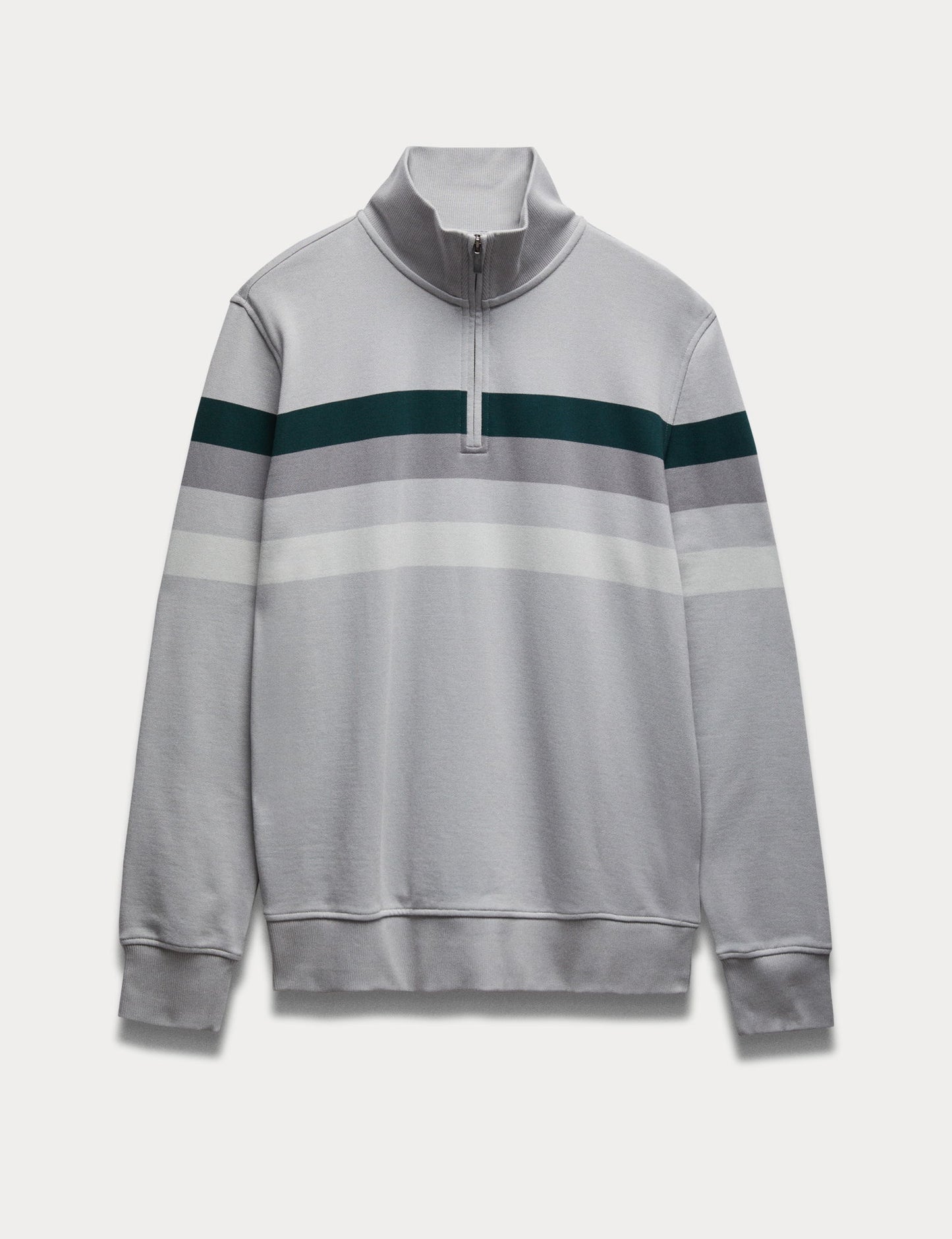 Saf Pamuklu Yarım Fermuarlı Sweatshirt