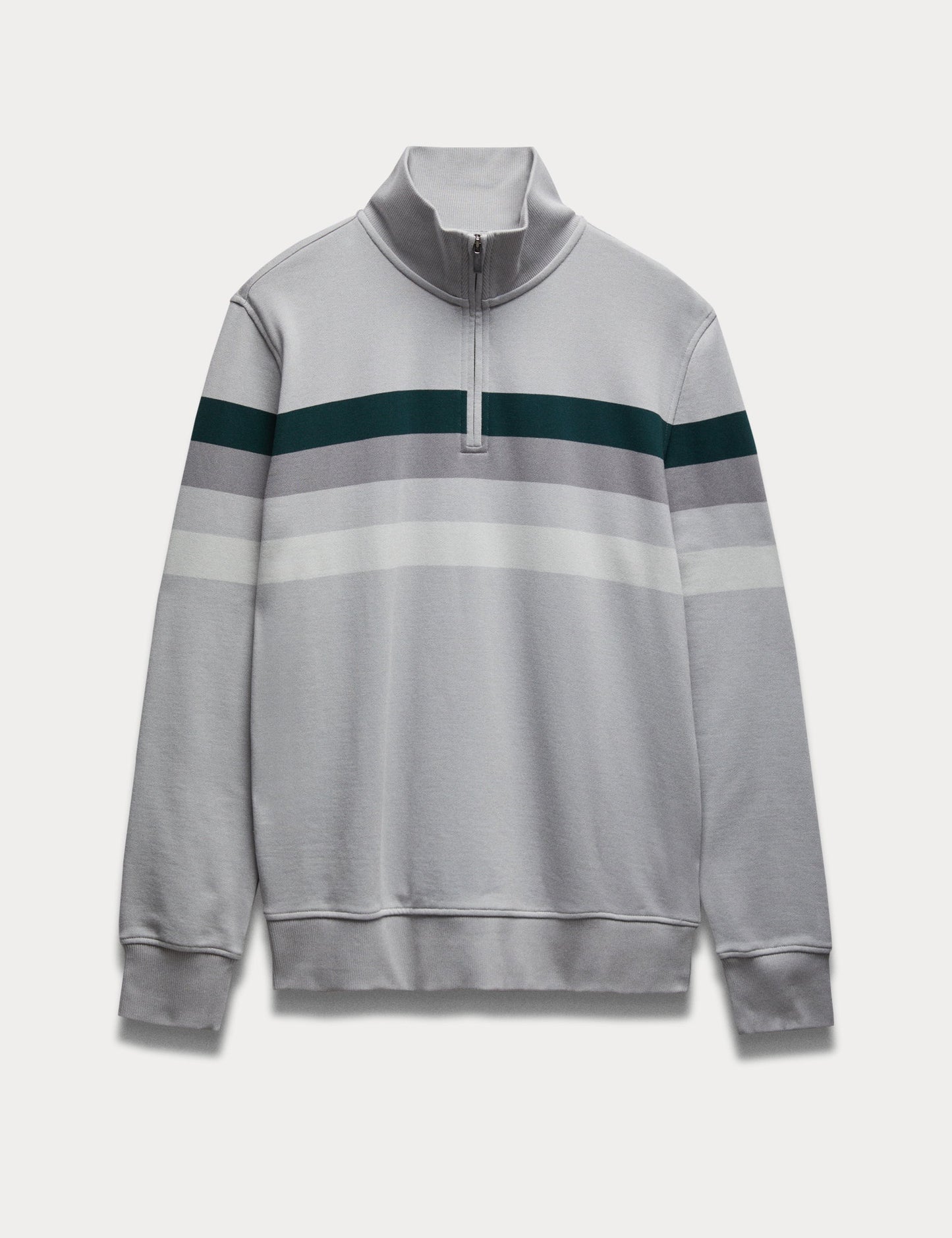 Saf Pamuklu Yarım Fermuarlı Sweatshirt