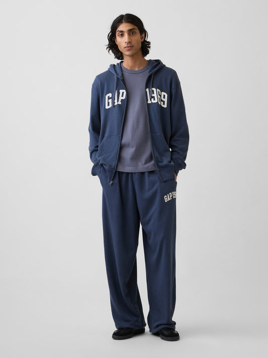 Lacivert Fransız Havlu Kumaş Baggy Gap 1969 Logo Sweat Pantolon