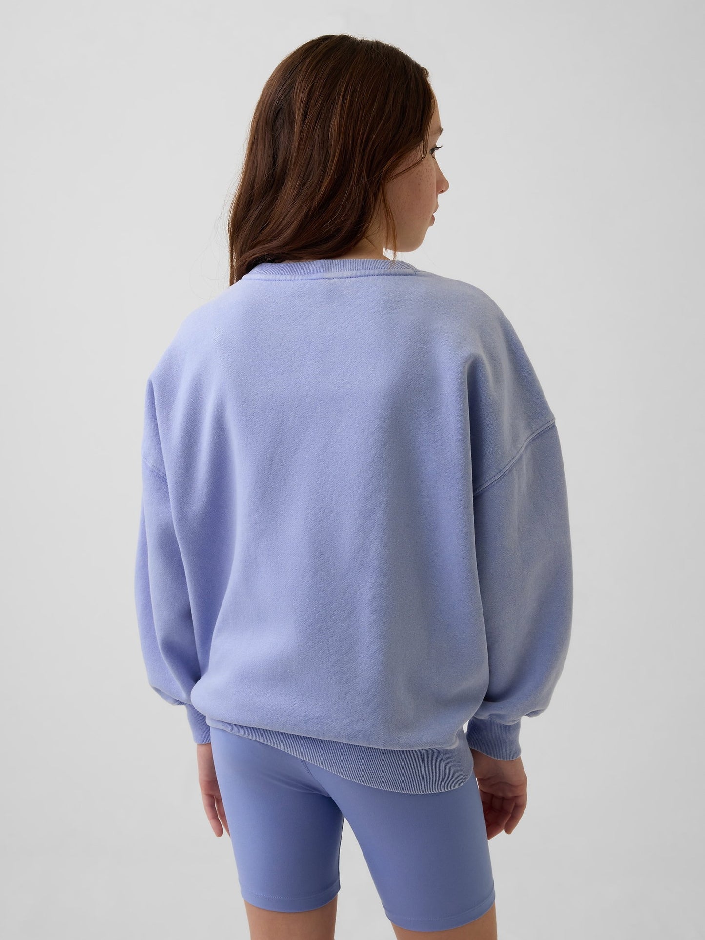 Açık Mavi Vintagesoft Oversized Tunik Sweatshirt