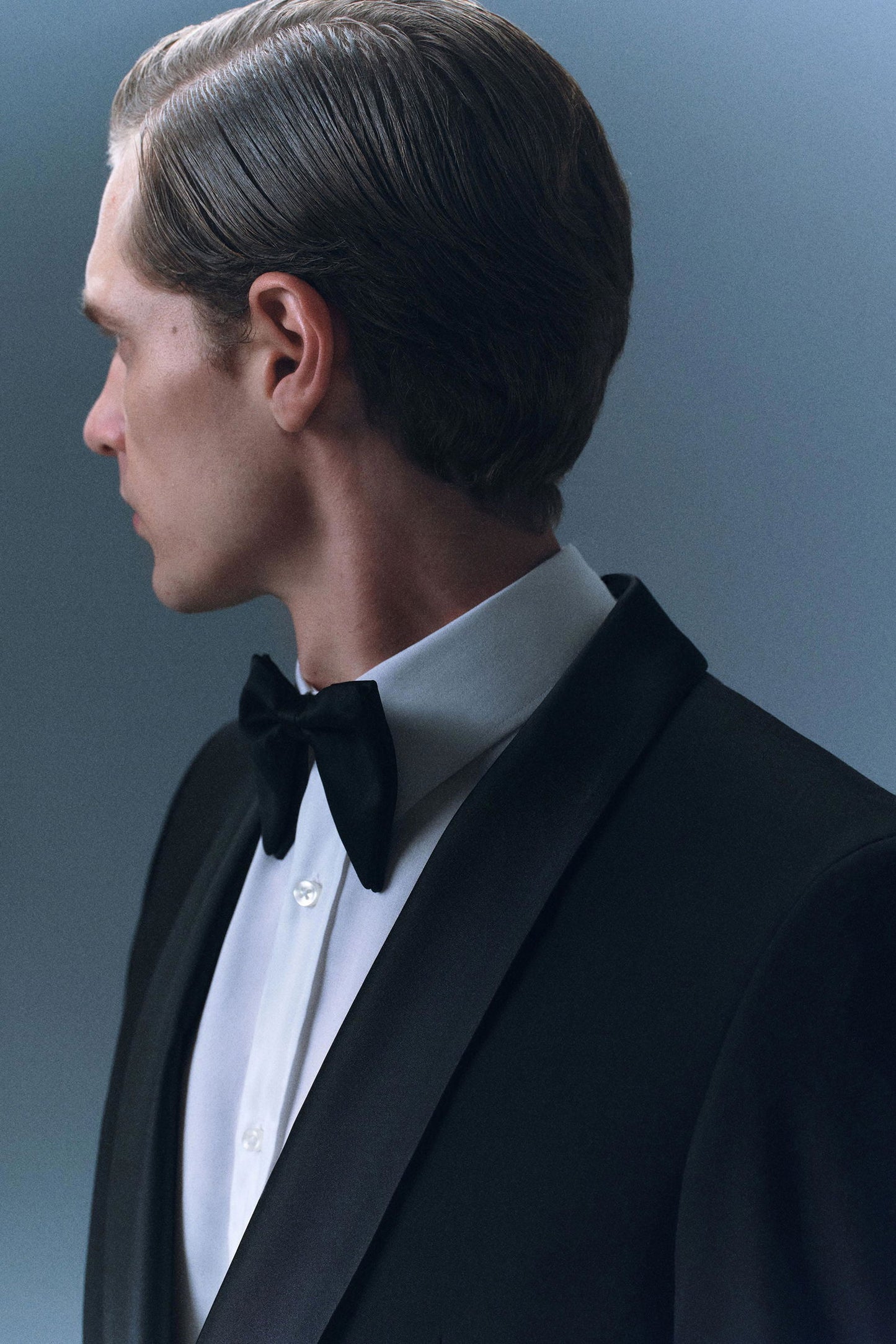 Tween Slim Fit Siyah Düz Yün Karişimli Damatlık &amp; Smokin Takim