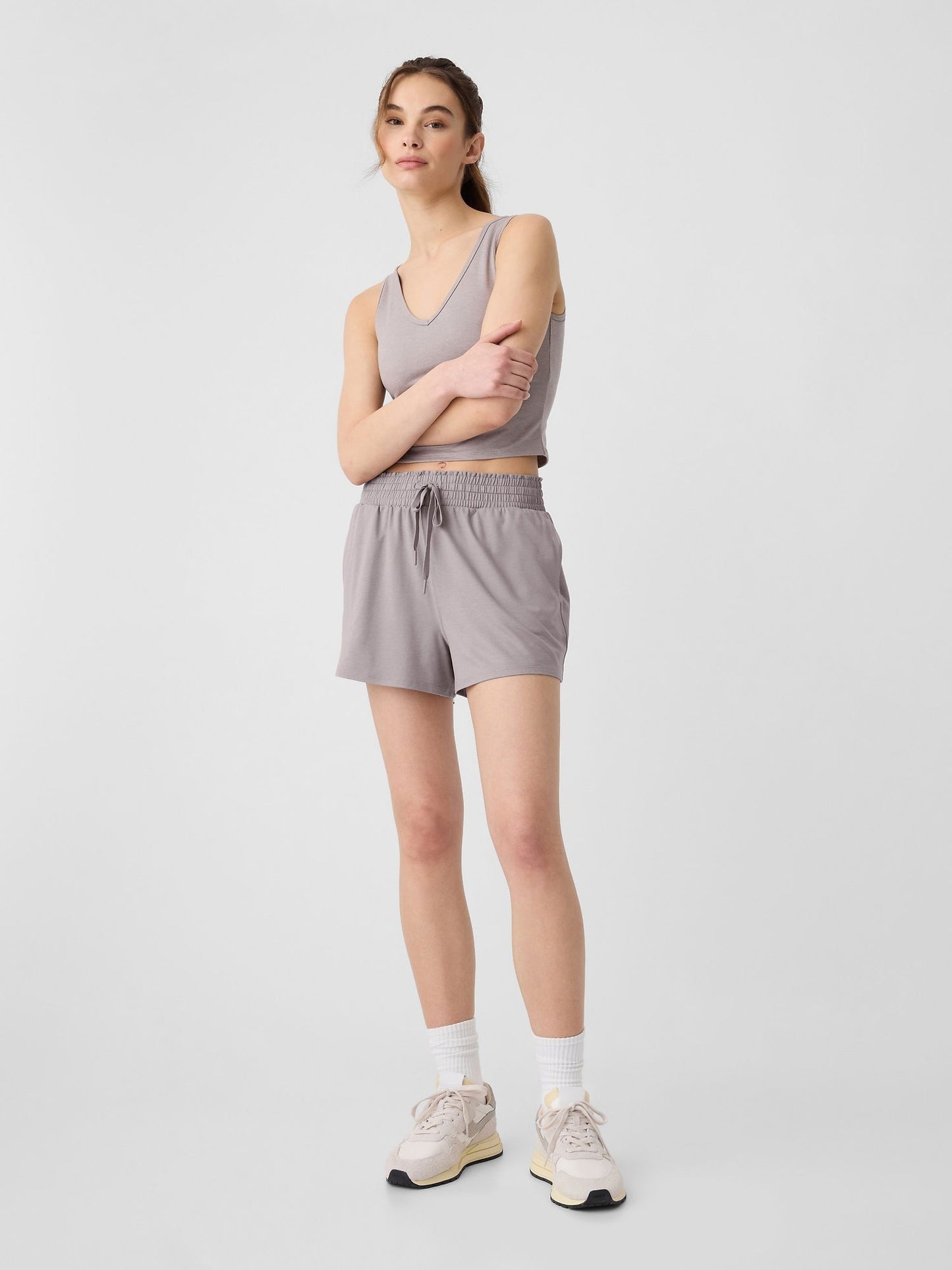 Bej 3'' Gapfit Brushed Jersey Şort