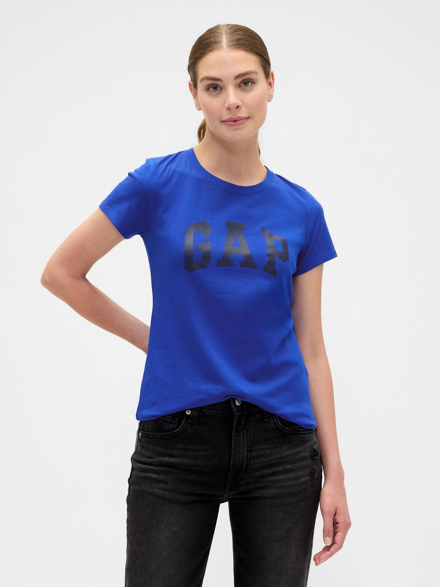 Koyu Mavi Gap Logo T-shirt