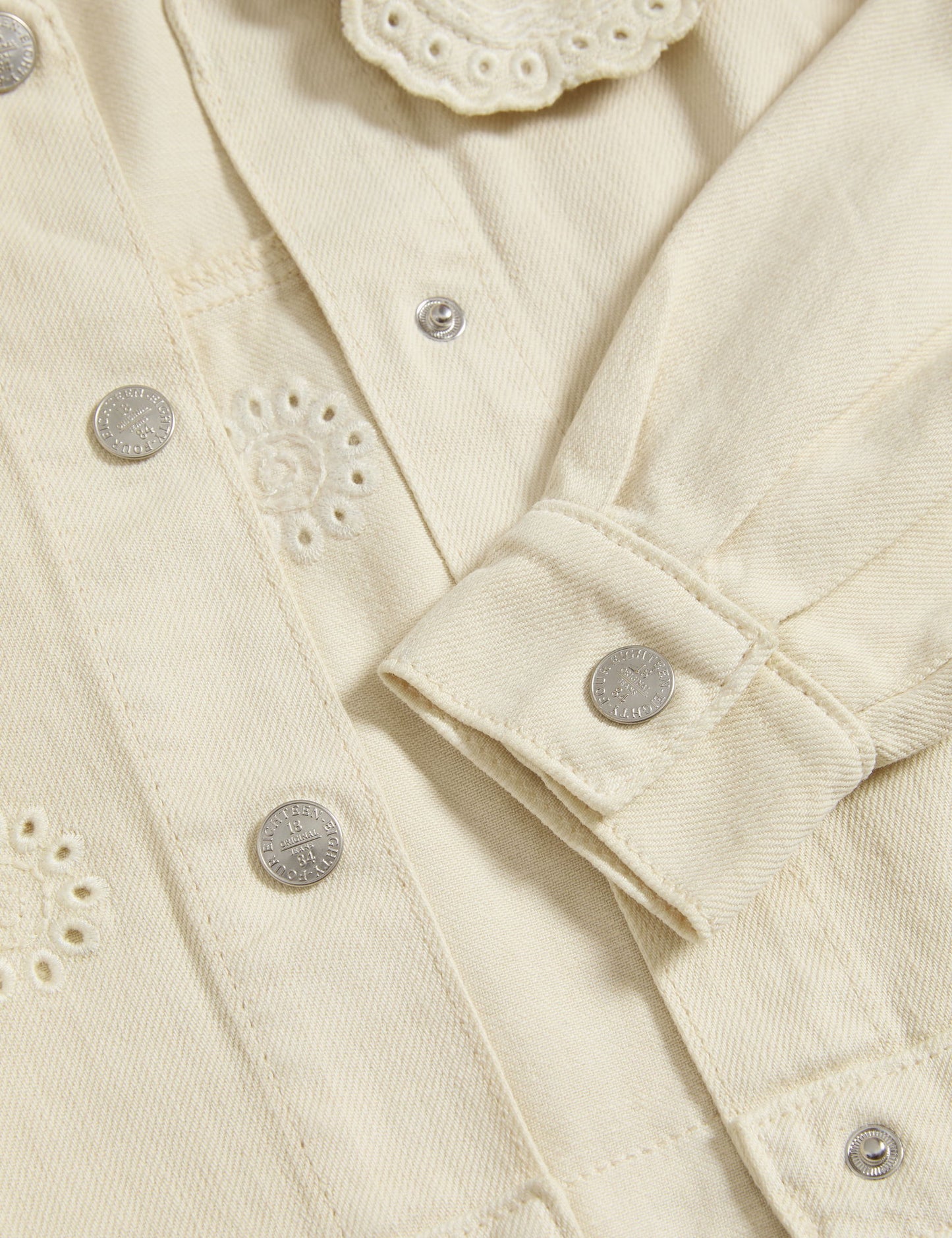 Denim Işlemeli Ceket (2–8 Yaş)