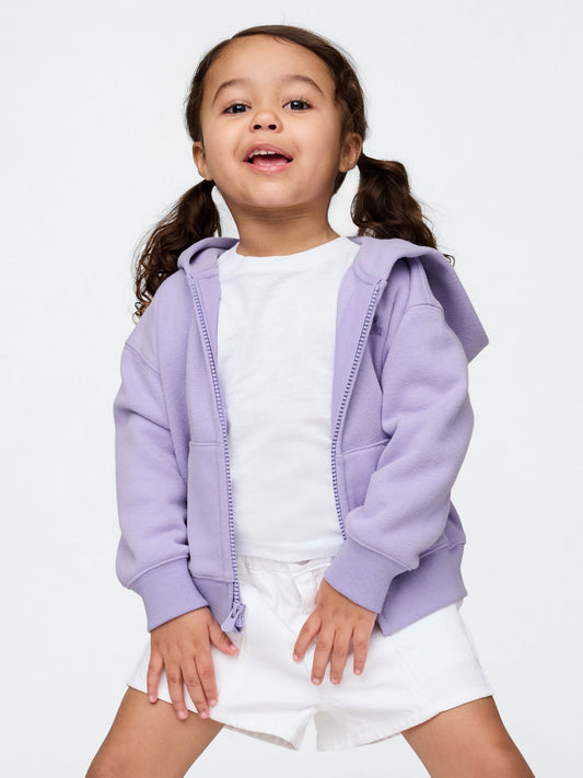 Lila Brannan Bear İşlemeli VintageSoft Fermuarlı Sweatshirt